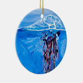 Ornement bleu de méduses (Droite)