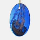 Ornement bleu de Noël de méduses (Gauche)