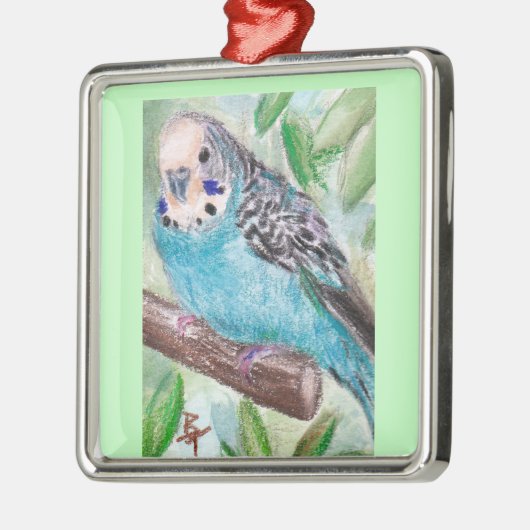 Ornement bleu de perruche (Gauche)