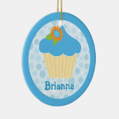 Ornement bleu doux de petit gâteau (Droite)