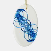 Ornement bleu d'ovale de vague de résonance (Droite)