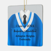 Ornement bleu et blanc pour homme pâle (Gauche)