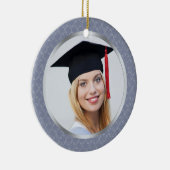 Ornement bleu gris de photo d'obtention du diplôme (Droite)