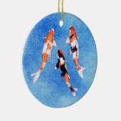 Ornement bleu koi flottant (Droite)