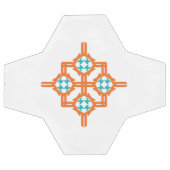 Ornement bleu orange (Plat)