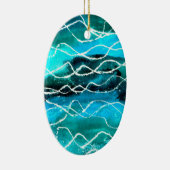 Ornement bleu-vert chatoyant (Droite)