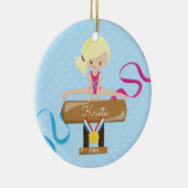 Ornement blond de Noël de gymnastique de gymnaste (Droite)