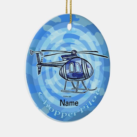Ornement Blue Sky Helicopter (Droite)