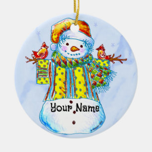 Ornement Bonhomme de neige Birdman