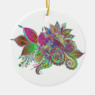 ornement bouquet arc-en-ciel