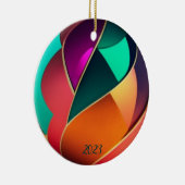 Ornement brillant métallique à bille multicolore (Droite)