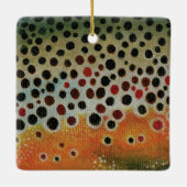 Ornement Brown de pêche au merry de truite (Dos)