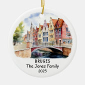 Ornement Bruges personnalisé, Belgique (Devant)