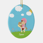 Ornement brun personnalisé de fille de cavalier de (Droite)