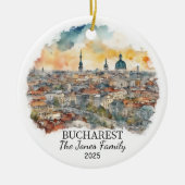 Ornement Bucarest personnalisé, Ornement Roumanie (Devant)