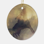 Ornement cadeau de course de baril (Gauche)