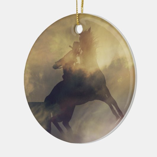 Ornement cadeau de course de baril (Gauche)