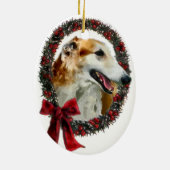 Ornement Cadeaux de Noël de Borzoi (Dos)