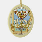 Ornement Caducée d'infirmière de l'Arkansas (Droite)