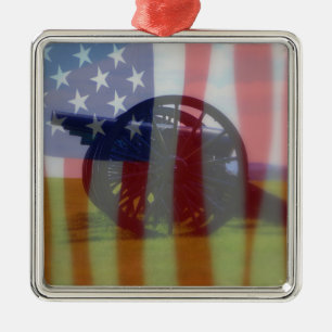 Ornement Cannon & Drapeau