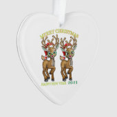 Ornement cardiaque acrylique (devant)