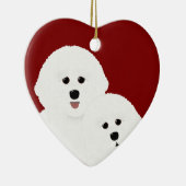 Ornement cardiaque Bichon Frise (Droite)