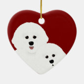 Ornement cardiaque Bichon Frise (Dos)