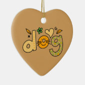 Ornement cardiaque de chien Brown (Droite)