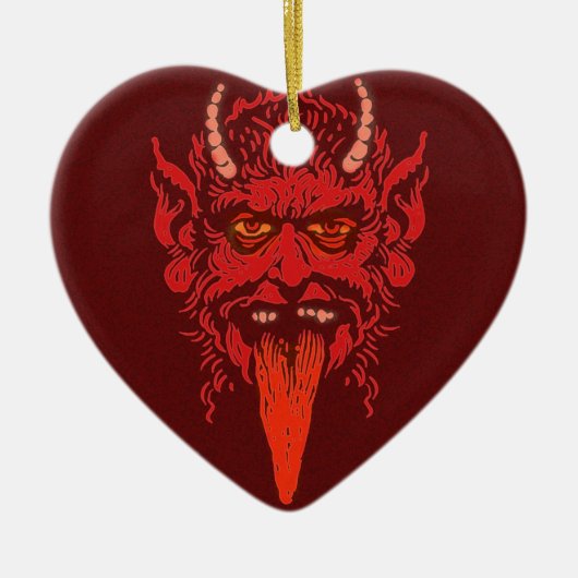Ornement cardiaque de Krampus (Devant)
