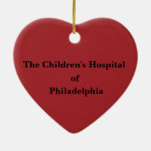 Ornement cardiaque de l'hôpital pour enfants (Dos)