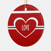 Ornement cardiaque simple, Rouge profond (Gauche)