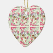 Ornement cardiaque vintage Valentine (Gauche)