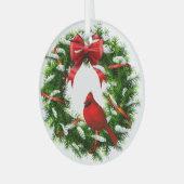 Ornement cardinal de Noël (Avant gauche)