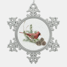 Ornement cardinal rouge