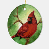 Ornement cardinal rouge (Gauche)