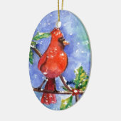 Ornement cardinal rouge (Gauche)