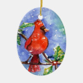 Ornement cardinal rouge (Devant)