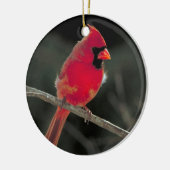 Ornement cardinal rouge de Noël (Gauche)