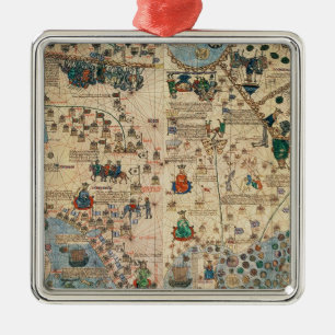 Ornement Carré Argenté 131-0058260/1 atlas catalan : Petit groupe de