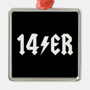 Ornement Carré Argenté 14er