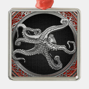 Ornement Carré Argenté [200] Sacred Silver Octopus dans Posture défensive