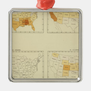 Ornement Carré Argenté 23 Migrations inter-États 1890