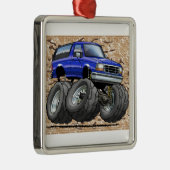 Ornement Carré Argenté 92-96 bleu Bronco (Droite)