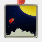 Ornement Carré Argenté À la lune (Devant)