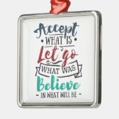 Ornement Carré Argenté Accepter Laisser Croire (Gauche)