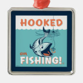 Ornement Carré Argenté Accompagné sur la pêche (Devant)