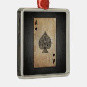 Ornement Carré Argenté Ace of spades (Droite)