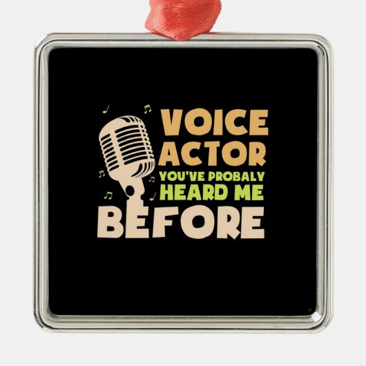 Ornement Carré Argenté Acteur vocal (Devant)