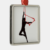 Ornement Carré Argenté Aerialists d'oscillation de trapèze (Droite)