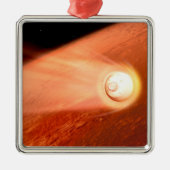 Ornement Carré Argenté Aérocoque Avec Perpersévérance Rover Descente Vers (Devant)